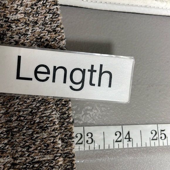 APIECE APART Sweater Deep Plunging V-neck Brown Marled Peplum Hem Size Medium - Picture 10 of 13